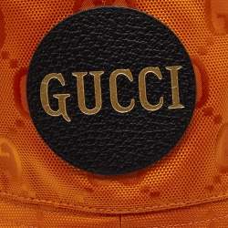 Pre Owned Gucci Off the Grid Orange GG Fabric Bucket Hat S