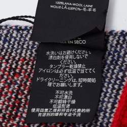 Pre Owned Gucci Red Bengal Tiger Jacquard Knit Wool Scarf 