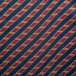 Gucci Burgundy Printed Silk Pocket Square