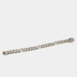 Gucci Interlocking G Silver Tone Bracelet