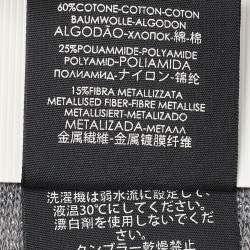 Pre Owned Gucci Silver & Beige Logo Monogram Lurex Knit Knee High Socks S (8)