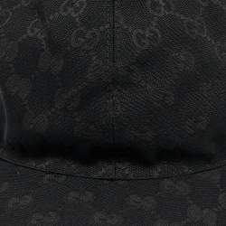 Pre Owned Gucci Black GG Canvas Baseball Cap L