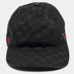 Pre Owned Gucci Black GG Canvas Baseball Cap L