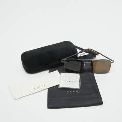 مملوكة مسبقًا Gucci Black/Brown GG0610S Square Sunglasses