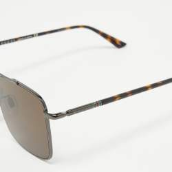 مملوكة مسبقًا Gucci Black/Brown GG0610S Square Sunglasses