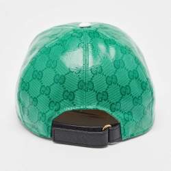 Gucci X Adidas Green GG Supreme Coated Canvas Baseball Cap S