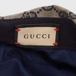 Pre Owned Gucci Beige Original GG Web Canvas Flat Cap XS