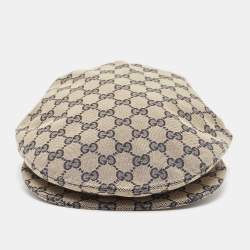 Pre Owned Gucci Beige Original GG Web Canvas Flat Cap XS