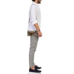 Gucci Beige/Brown GG Supreme Canvas Mini Horsebit 1955 Crossbody Bag