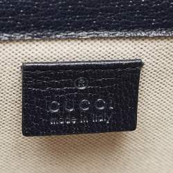 Gucci Beige/Navy Blue GG Supreme Canvas and Leather Mini Horsebit 1955 Crossbody Bag
