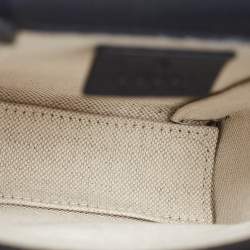 Gucci Beige/Navy Blue GG Supreme Canvas and Leather Mini Horsebit 1955 Crossbody Bag
