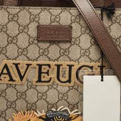Gucci Beige GG Supreme Canvas L'Aveugle Par Amour Tote