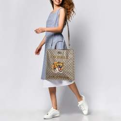 Gucci Beige GG Supreme Canvas L'Aveugle Par Amour Tote