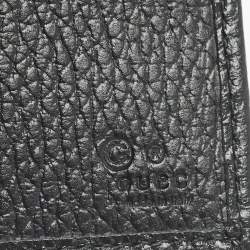 Pre Owned Gucci Black GG Canvas and Leather Bifold Wallet