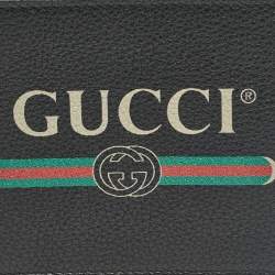 Gucci Black Leather Logo Bifold Wallet