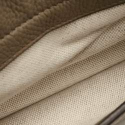 Gucci Khaki Green Guccissima Leather Jumbo GG Belt Bag