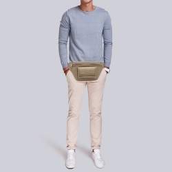 Gucci Khaki Green Guccissima Leather Jumbo GG Belt Bag