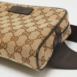 Gucci Beige/Brown GG Canvas and Leather Belt Bag