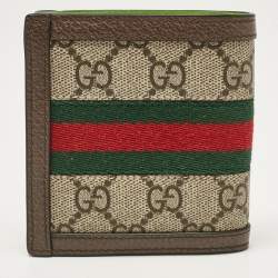 Gucci Beige/Ebony GG Supreme Canvas and Leather Ophidia Bifold Wallet