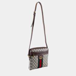 Gucci Brown GG Supreme Canvas Ophidia Shoulder Bag