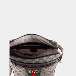 Gucci Brown GG Supreme Canvas Ophidia Shoulder Bag