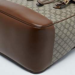 Gucci Brown/Beige GG Supreme Canvas Medium Interlocking G Backpack