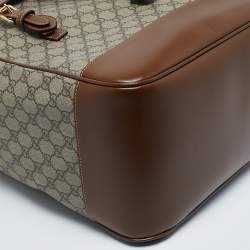Gucci Brown/Beige GG Supreme Canvas Medium Interlocking G Backpack