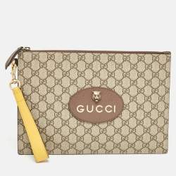 Gucci Beige/Ebony GG Supreme Canvas Neo Vintage Pouch