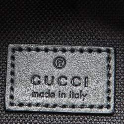 Gucci Black GG Supreme Canvas and Leather Backpack