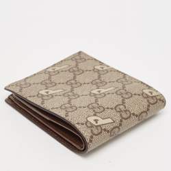 مملوكة مسبقًا Gucci x Palace Beige/Ebony GG-P Supreme Canvas Bifold Wallet