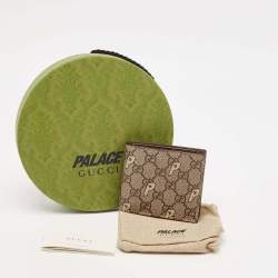مملوكة مسبقًا Gucci x Palace Beige/Ebony GG-P Supreme Canvas Bifold Wallet