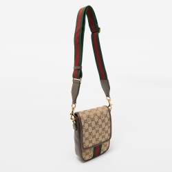Gucci x Palace Beige/Ebony GG-P Canvas and Leather Messenger Bag