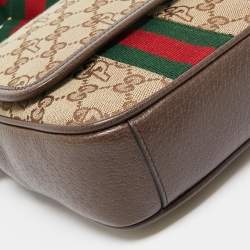 Gucci x Palace Beige/Ebony GG-P Canvas and Leather Messenger Bag