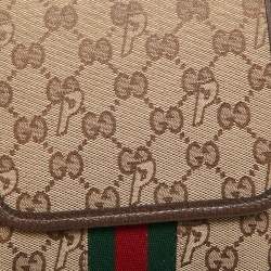 Gucci x Palace Beige/Ebony GG-P Canvas and Leather Messenger Bag
