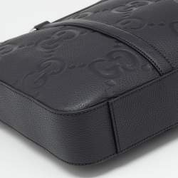 Gucci Black Jumboo GG Leather Briefcase
