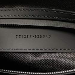Pre Owned Gucci Black Rubber Effect Guccissima Leather Tote
