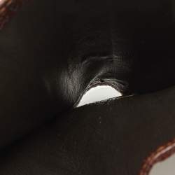 Gucci Dark Brown Leather Web Detail Card Case
