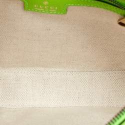 Gucci Beige/Green GG Supreme Canvas and Leather Ophidia Small Crossbody Bag