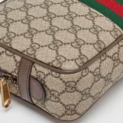 Gucci Beige/Brown GG Supreme Canvas and Leather Ophidia Toiletry Case
