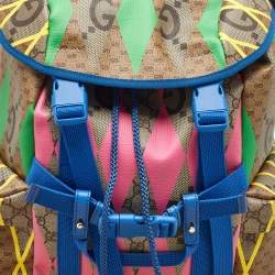 Gucci Multicolor GG Supreme Canvas Rhombus Print Backpack