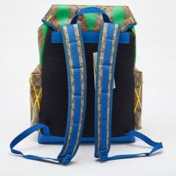 Gucci Multicolor GG Supreme Canvas Rhombus Print Backpack