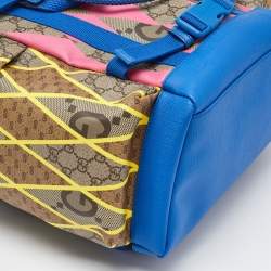 Gucci Multicolor GG Supreme Canvas Rhombus Print Backpack