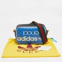 Pre Owned  Gucci x Adidas Tricolor GG Supreme Canvas Camera Crossbody Bag