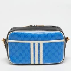 Pre Owned  Gucci x Adidas Tricolor GG Supreme Canvas Camera Crossbody Bag