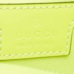 Gucci Lime Green Guccissima Rubber Effect Leather Crossbody Bag
