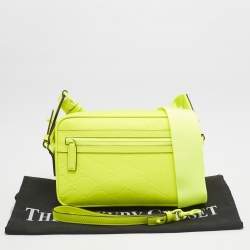 Gucci Lime Green Guccissima Rubber Effect Leather Crossbody Bag