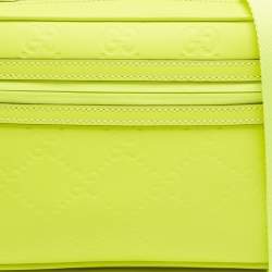 Gucci Lime Green Guccissima Rubber Effect Leather Crossbody Bag