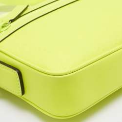 Gucci Lime Green Guccissima Rubber Effect Leather Crossbody Bag