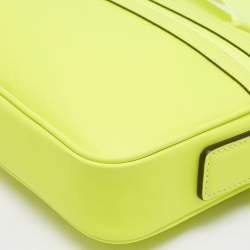 Gucci Lime Green Guccissima Rubber Effect Leather Crossbody Bag