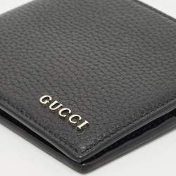 Gucci Black Leather Logo Bifold Wallet